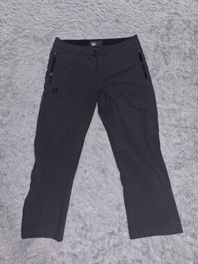 REI Womens E1 Element Petite Softshell Snow Ski Waterproof Hiking Pants Grey